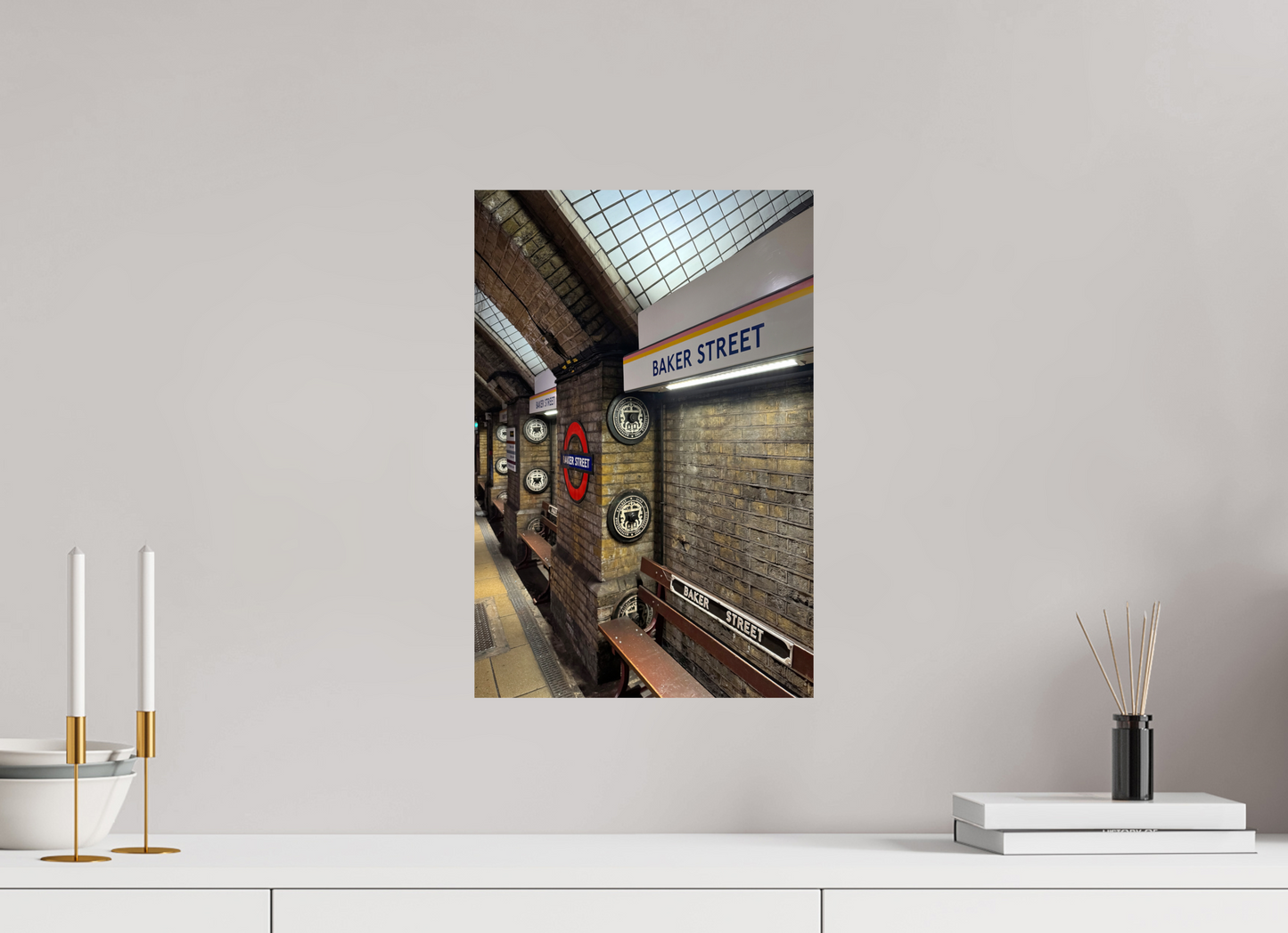 30 x 45 cm, Fine Art Print Metallic Edition Baker-Street #2 London