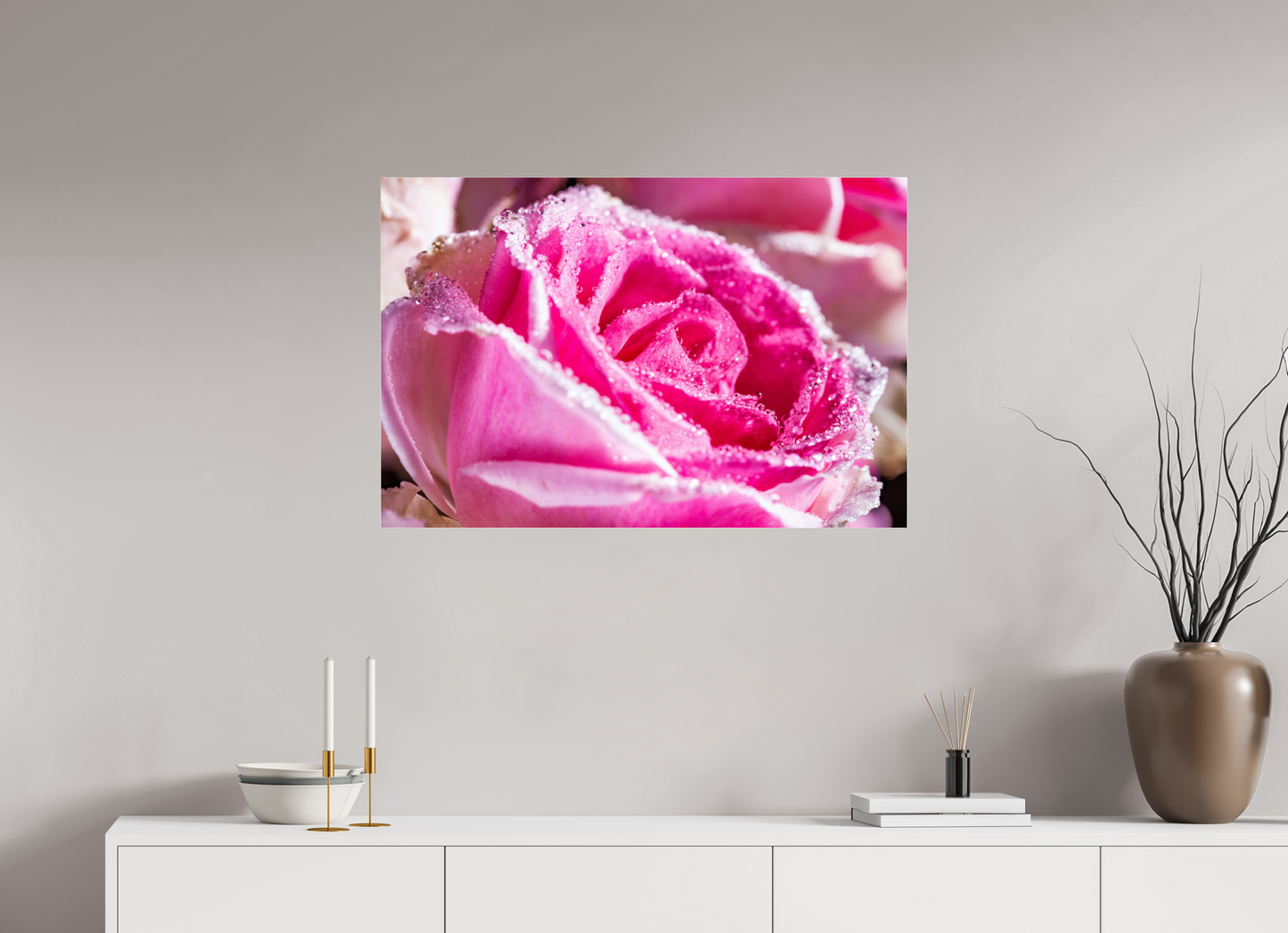 90 x 60 cm, Glänzender Foto-Abzug Acrylglas Rose_09