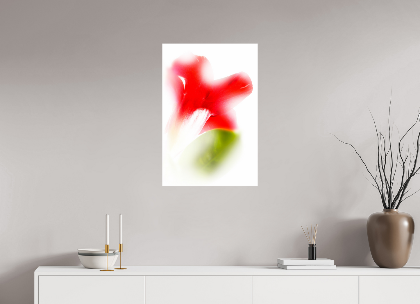 50 x 75 cm, Fine Art Print Baryta auf Alu-Dibond Abstract Green