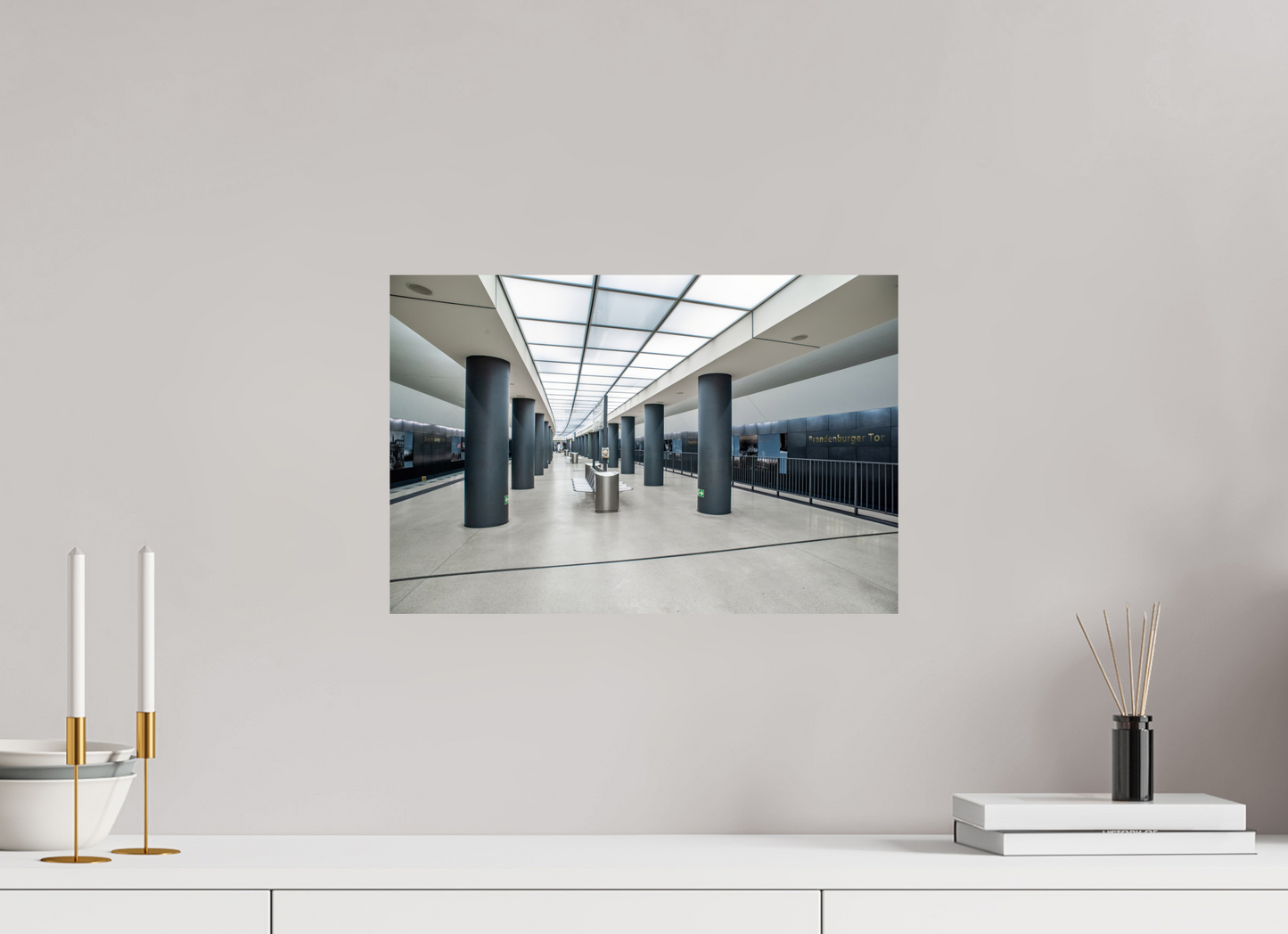 45 x 30 cm, Fine Art Print Metallic Edition Brandenburger-Tor #3 Berlin