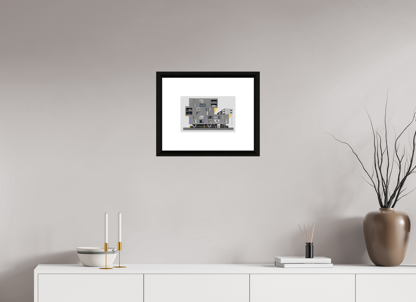 30 x 20 cm, Le Havre _ Framed _Passepartout_Photo Silk Baryta Hahnemuehle Nr_20_22