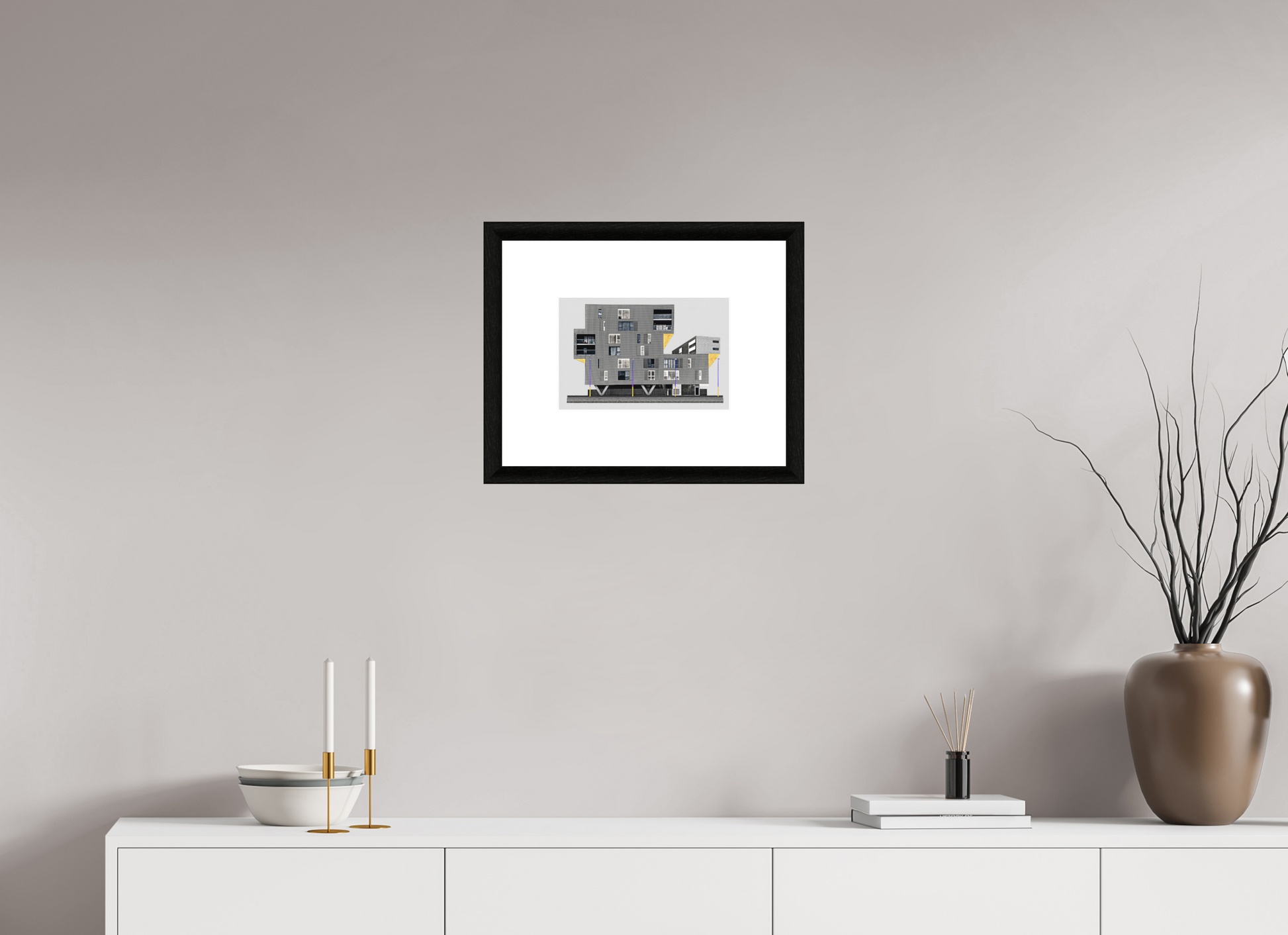 30 x 20 cm, Le Havre _ Framed _Passepartout_Photo Silk Baryta Hahnemuehle Nr_20_22