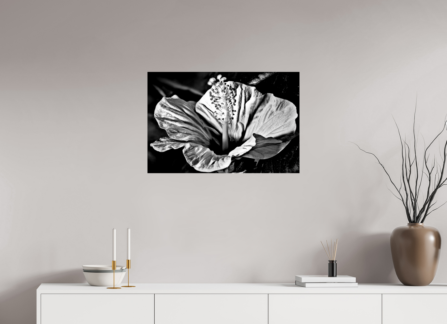 75 x 50 cm, Glänzender Foto-Abzug Acrylglas Hibiscus-01
