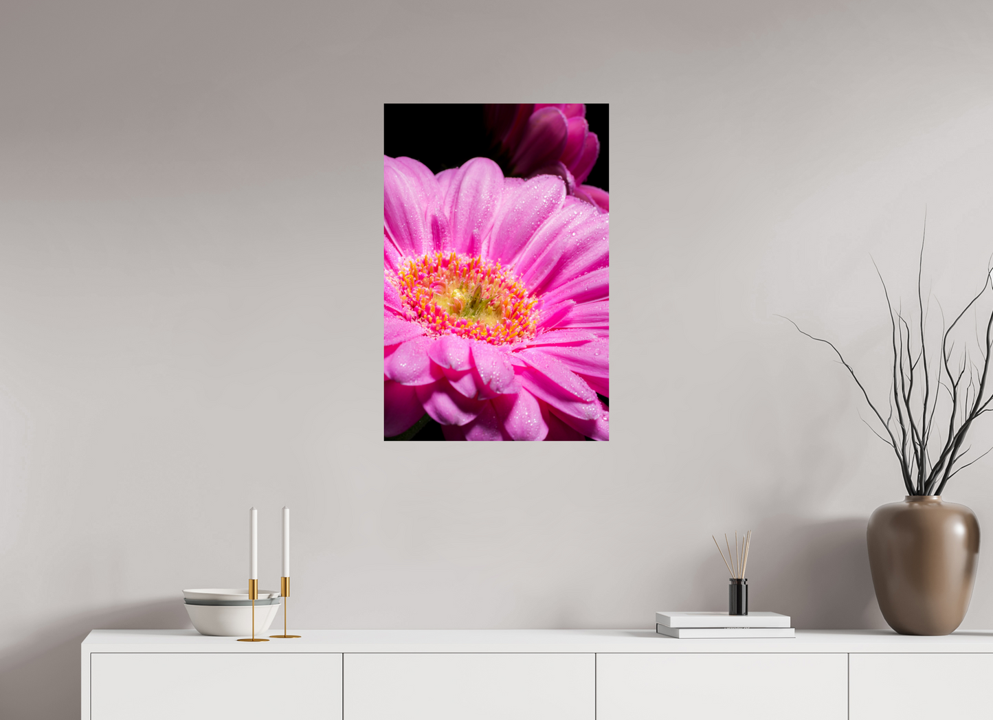 50 x 75 cm, ChromaLuxe HD Metal Print Gerbera_01