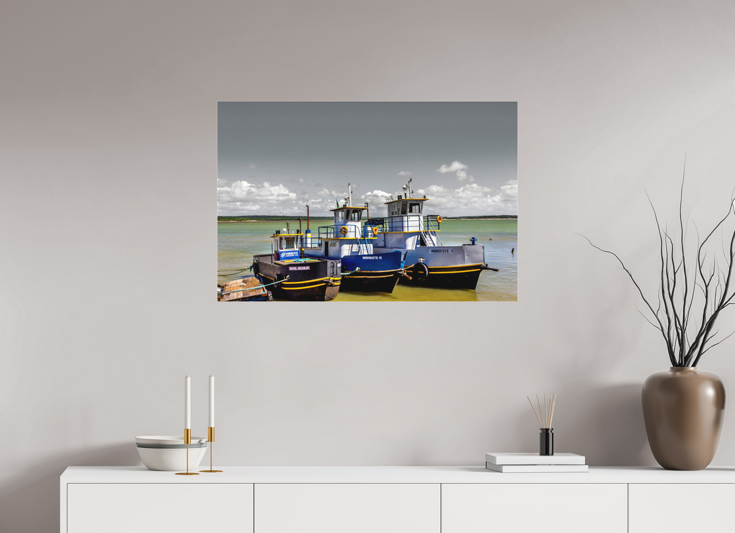 90 x 60 cm, Fine Art Acrylglas Matt Rio Paraíba - Cabedelo - PB