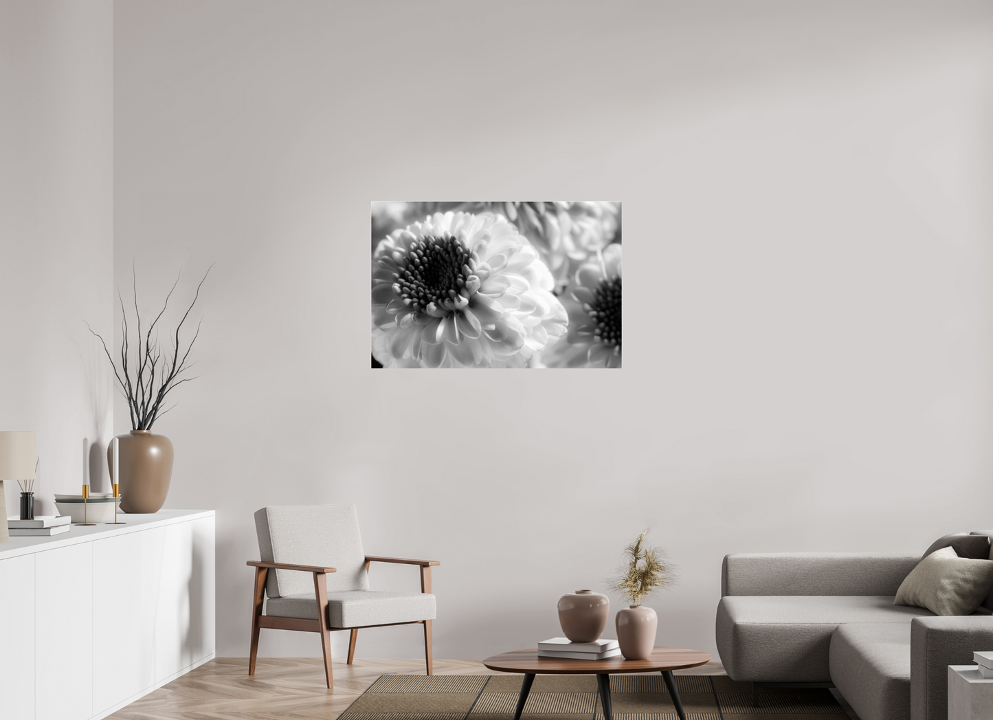 105 x 70 cm, Glänzender Foto-Abzug Acrylglas Chrysanthemen-07
