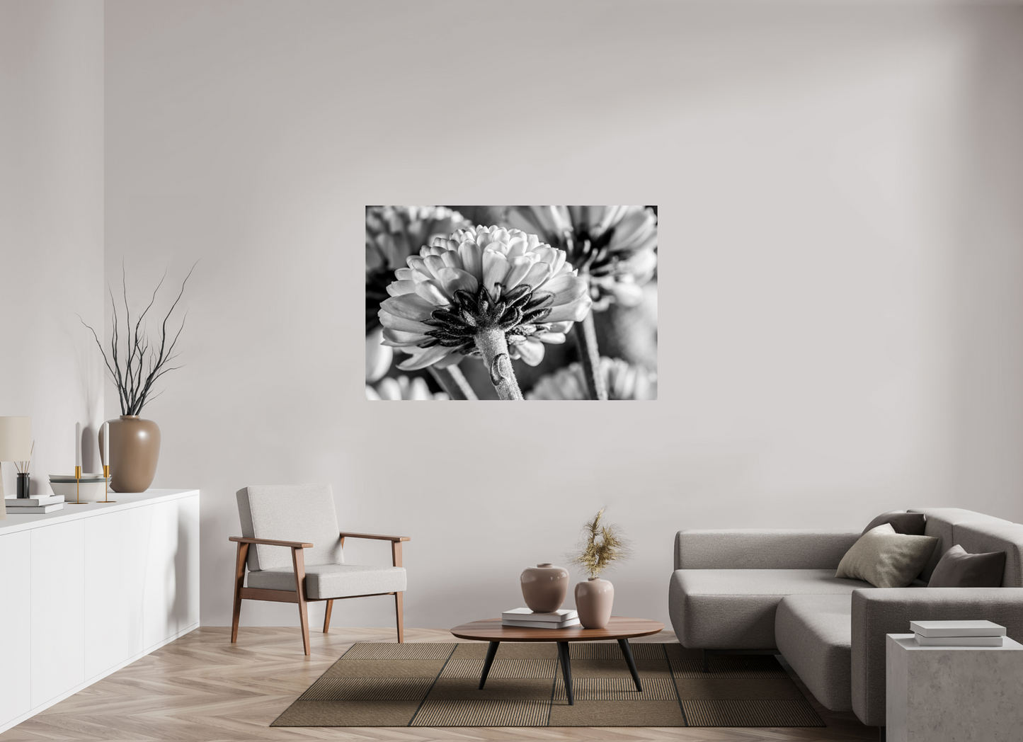 150 x 100 cm, ChromaLuxe HD Metal Print Chrysanthemen-03