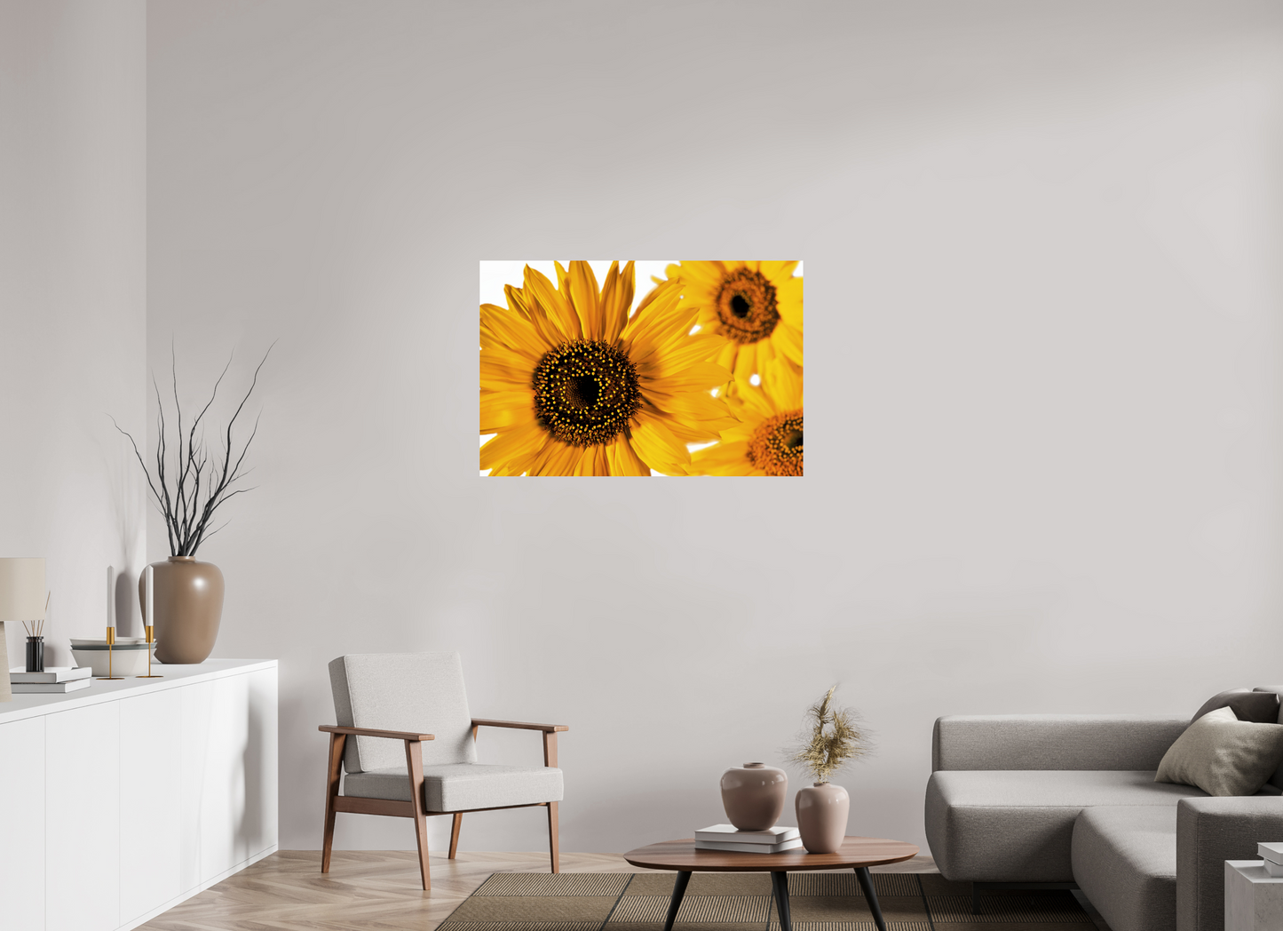 105 x 70 cm, ChromaLuxe HD Metal Print Sonnenblume