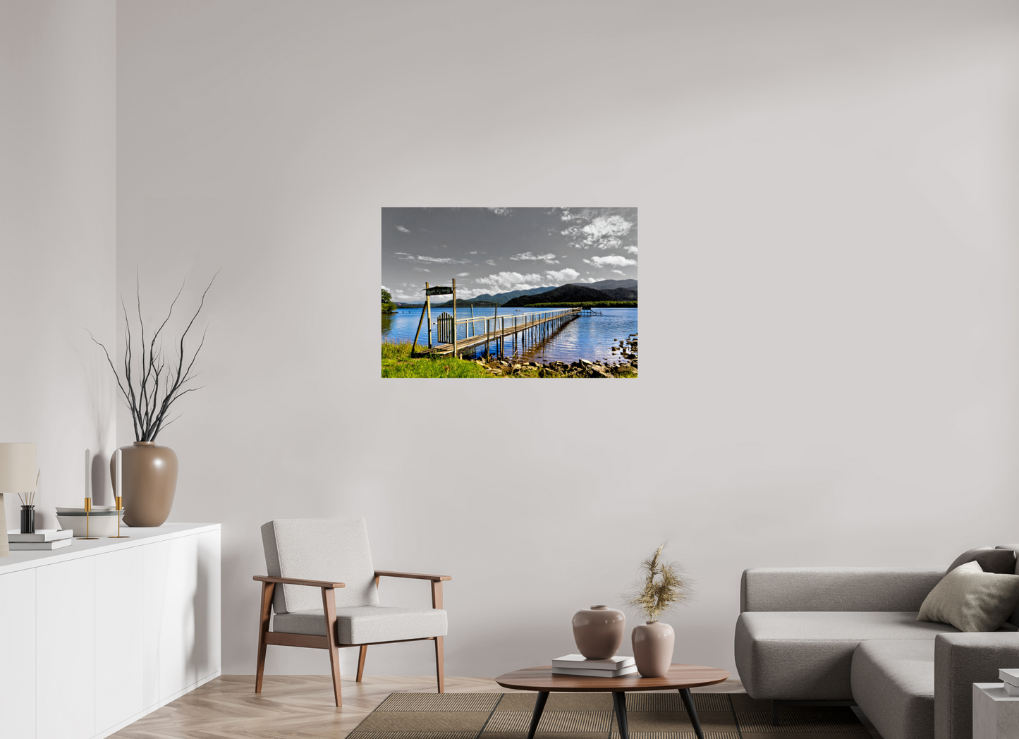 105 x 70 cm, Fine Art Print auf Alu-Dibond ohne Aufhang Canal de Bertioga - Guarujá - SP