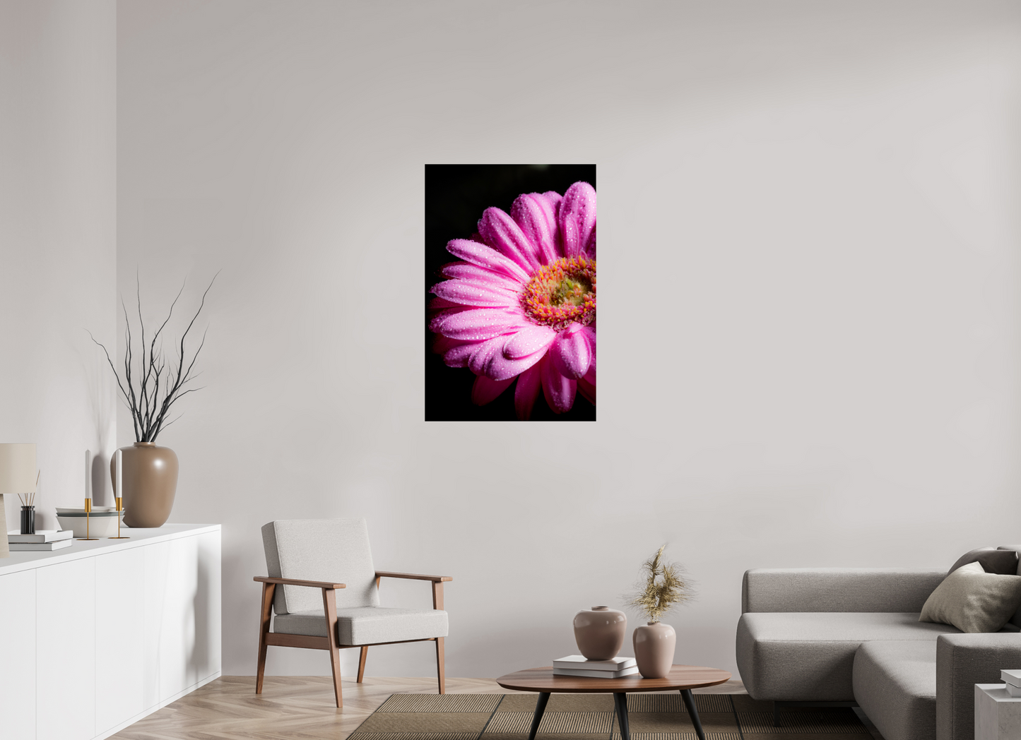 70 x 105 cm, Glänzender Foto-Abzug Acrylglas Gerbera_05