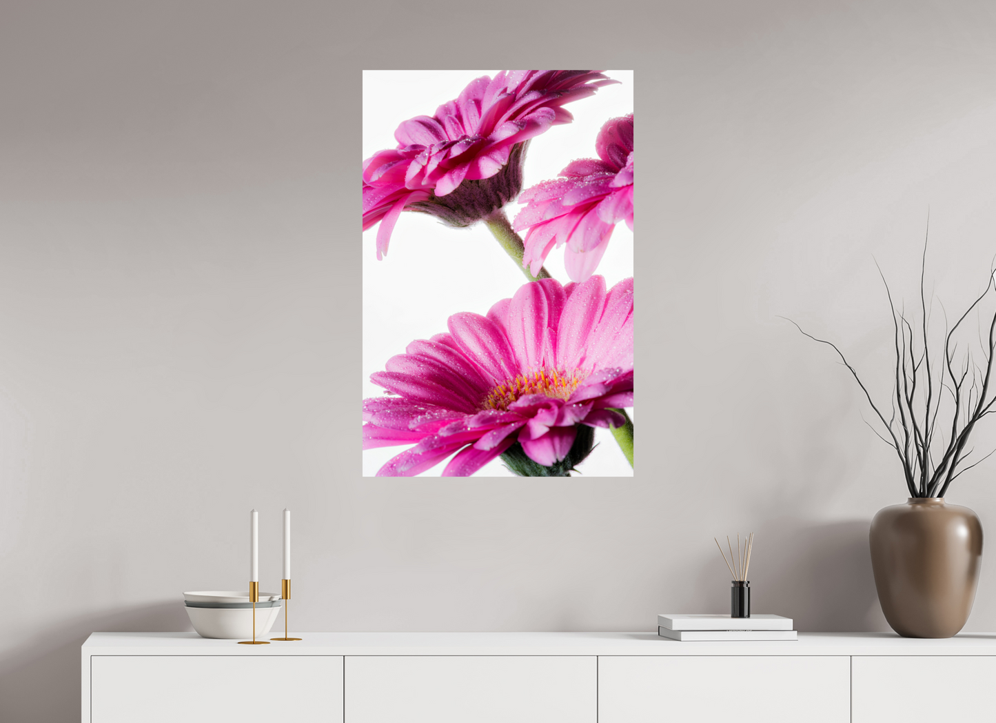 60 x 90 cm, ChromaLuxe HD Metal Print Gerbera_07