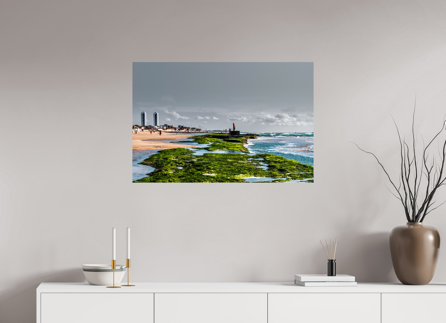 90 x 60 cm, Fine Art Print auf Alu-Dibond ohne Aufhang Praia do Pina - Recife - PE