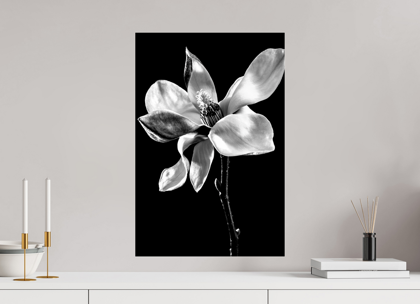 40 x 60 cm, Glänzender Foto-Abzug Acrylglas Magnolie_01