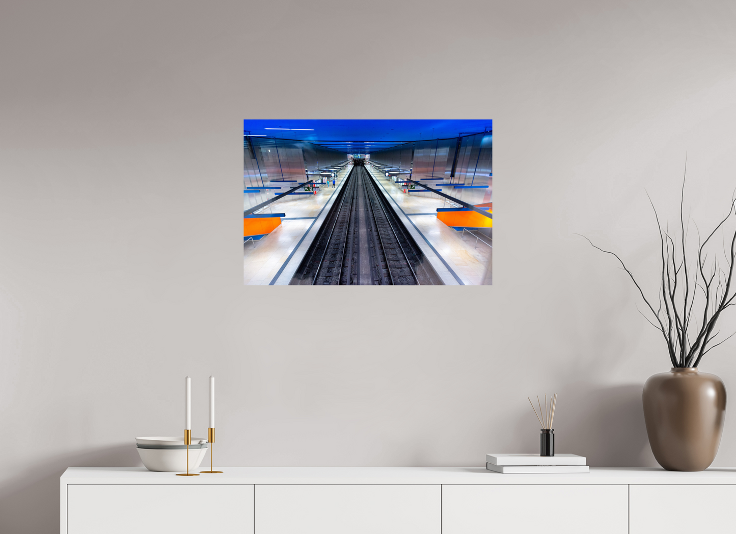 75 x 50 cm, Fine Art Print Metallic Edition Olympia-Einkaufszentrum #4 München
