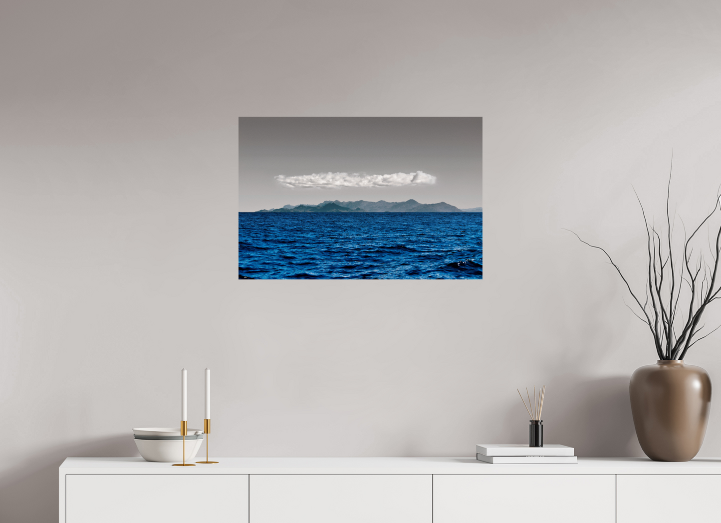 75 x 50 cm, Fine Art Print auf Alu-Dibond ohne Aufhang Vista da Costa - Peruíbe - SP