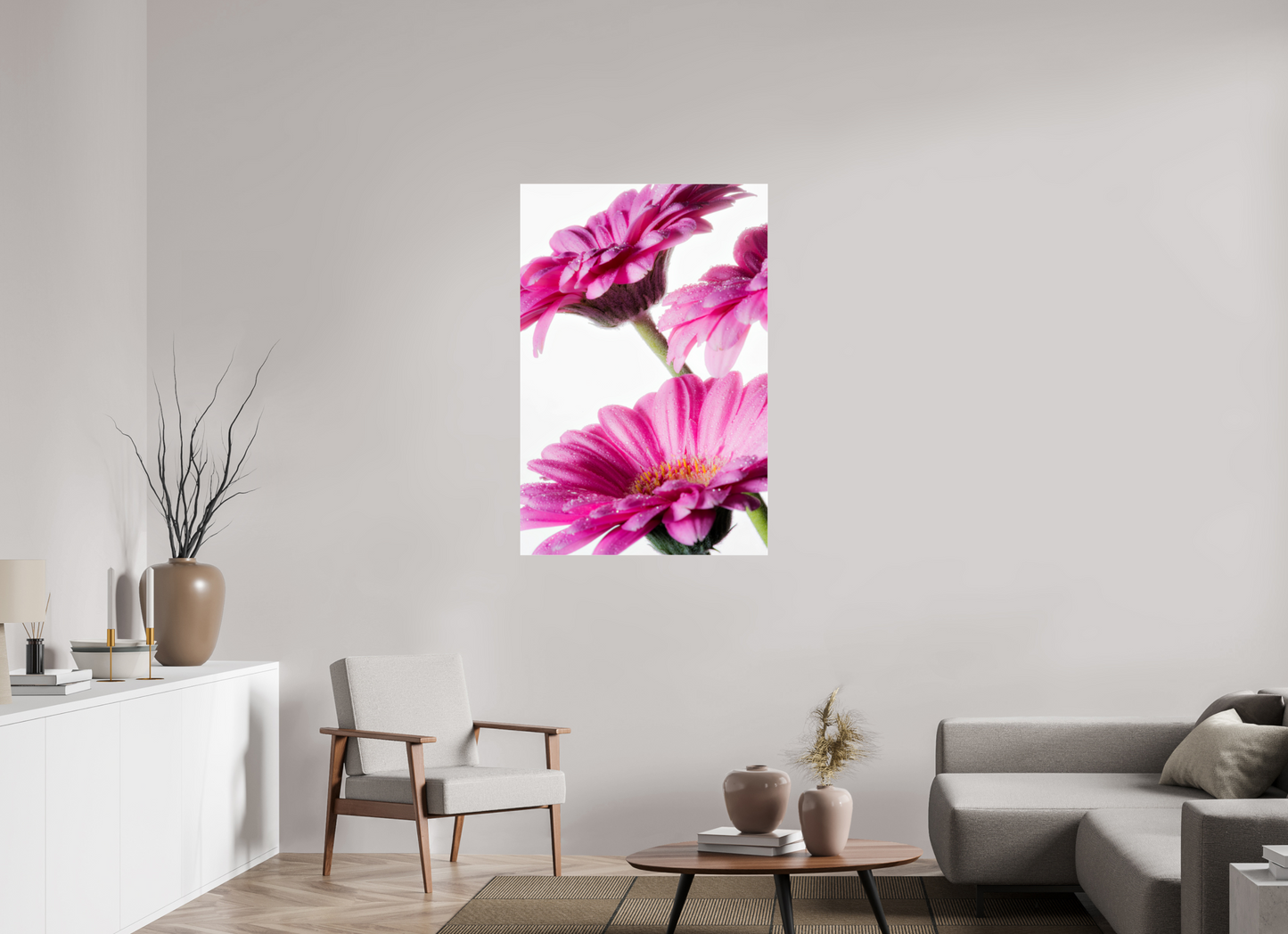 80 x 120 cm, Glänzender Foto-Abzug Acrylglas Gerbera_07
