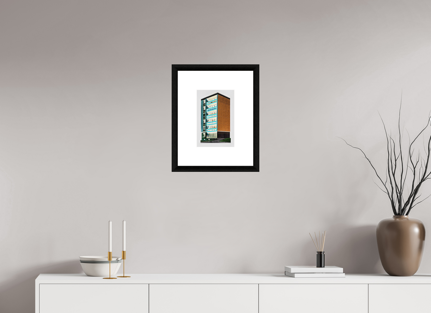 20 x 30 cm, Le Havre _ Framed _Passepartout_Photo Silk Baryta Hahnemuehle No_Side_Windows