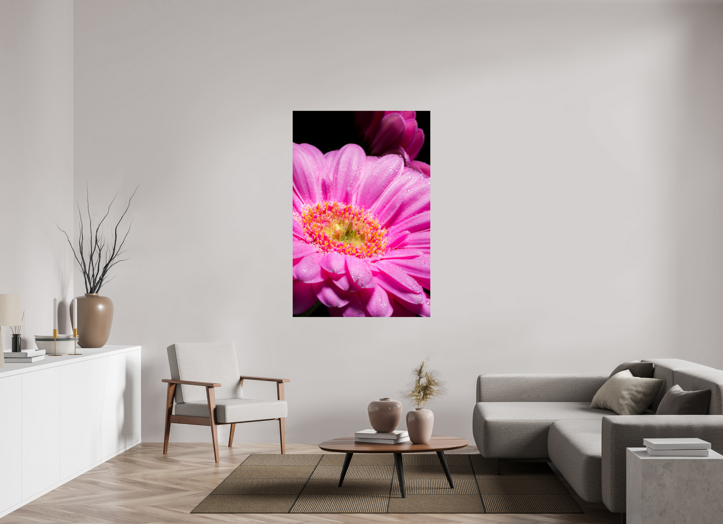 100 x 150 cm, ChromaLuxe HD Metal Print Gerbera_01