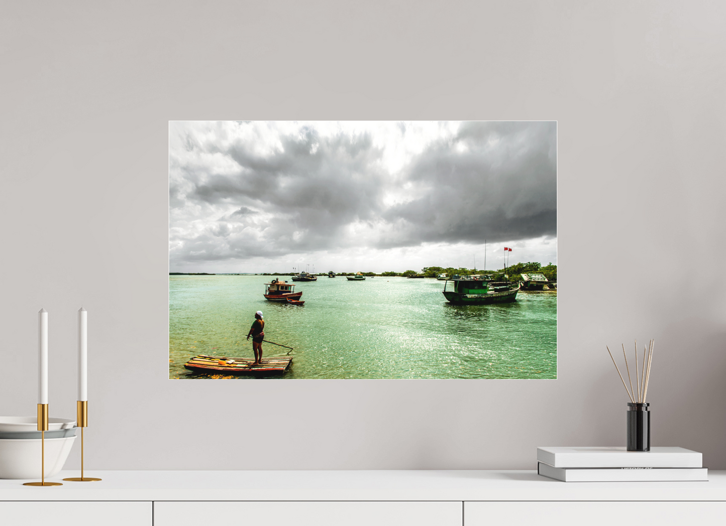 60 x 40 cm, Fine Art Acrylglas Matt Rio João de Tiba - Santa Cruz Cabrália - BA