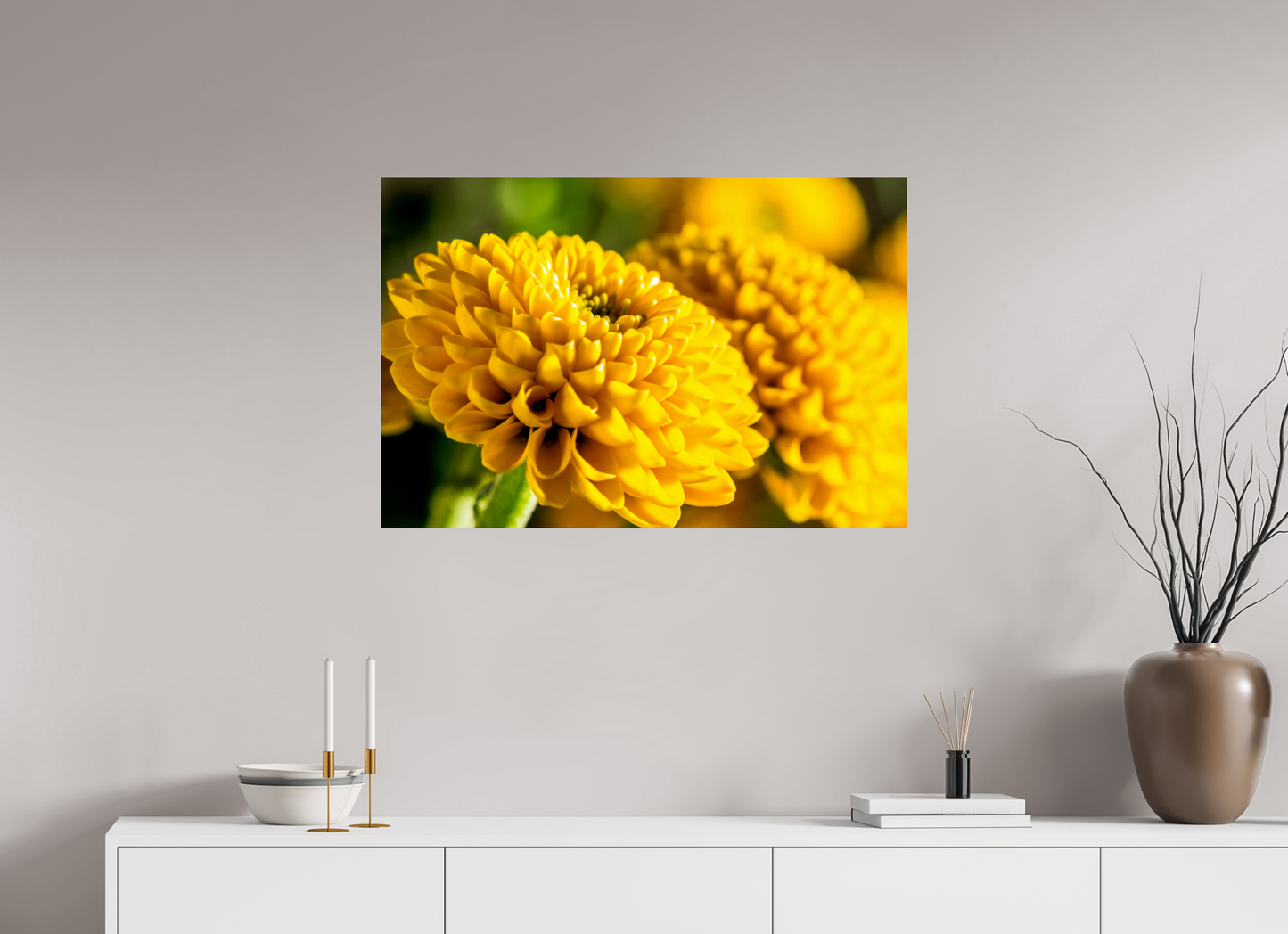90 x 60 cm, Fine Art Print Baryta auf Alu-Dibond Chrysanthemen-04