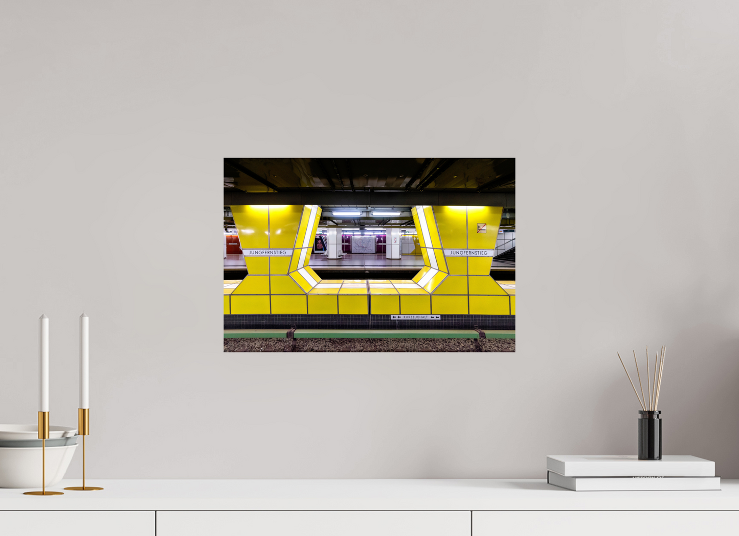 45 x 30 cm, Fine Art Print Metallic Edition Jungfernstieg #5 Hamburg