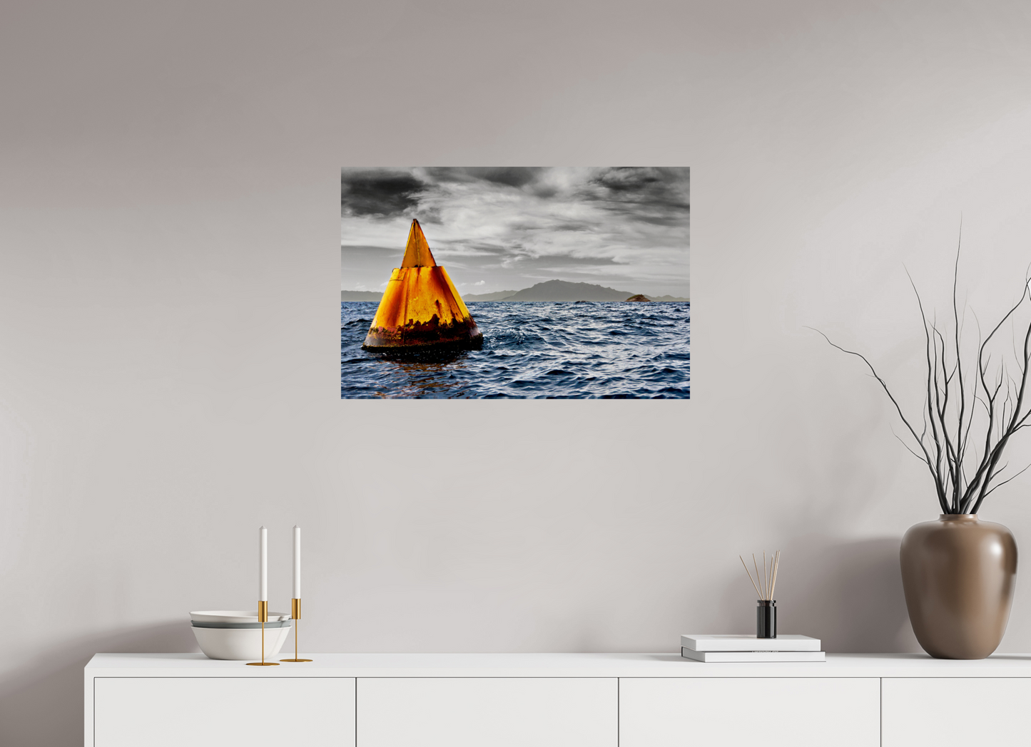 75 x 50 cm, Fine Art Print auf Alu-Dibond ohne Aufhang Alcatrazes - SP