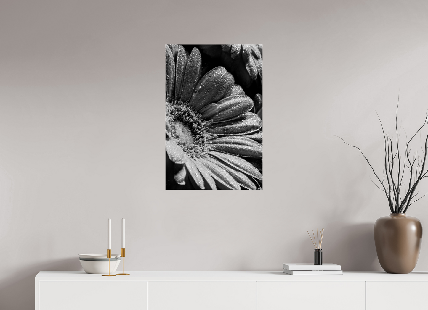 50 x 75 cm, Glänzender Foto-Abzug Acrylglas Gerbera_01