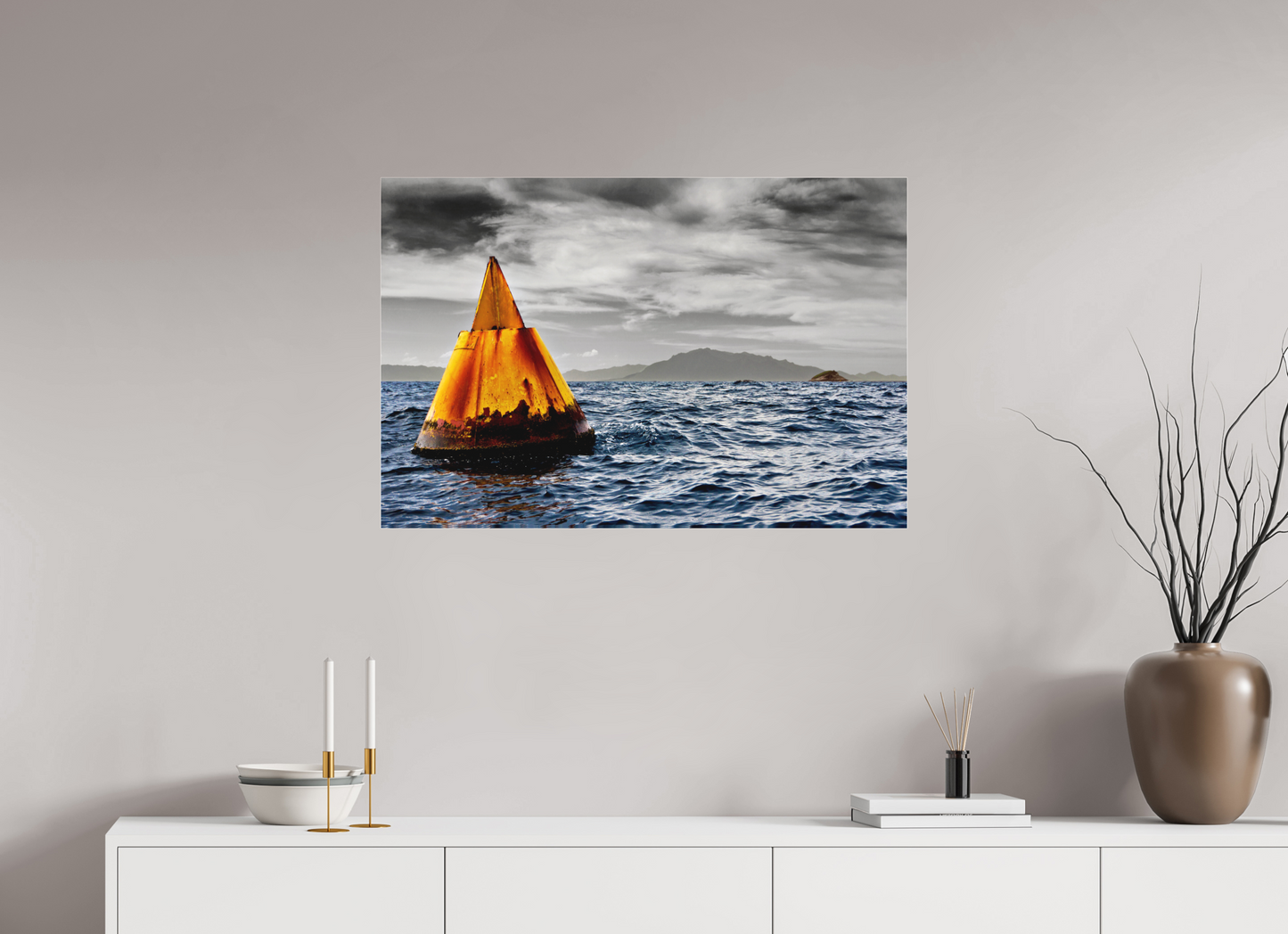 90 x 60 cm, Fine Art Acrylglas Matt Alcatrazes - SP