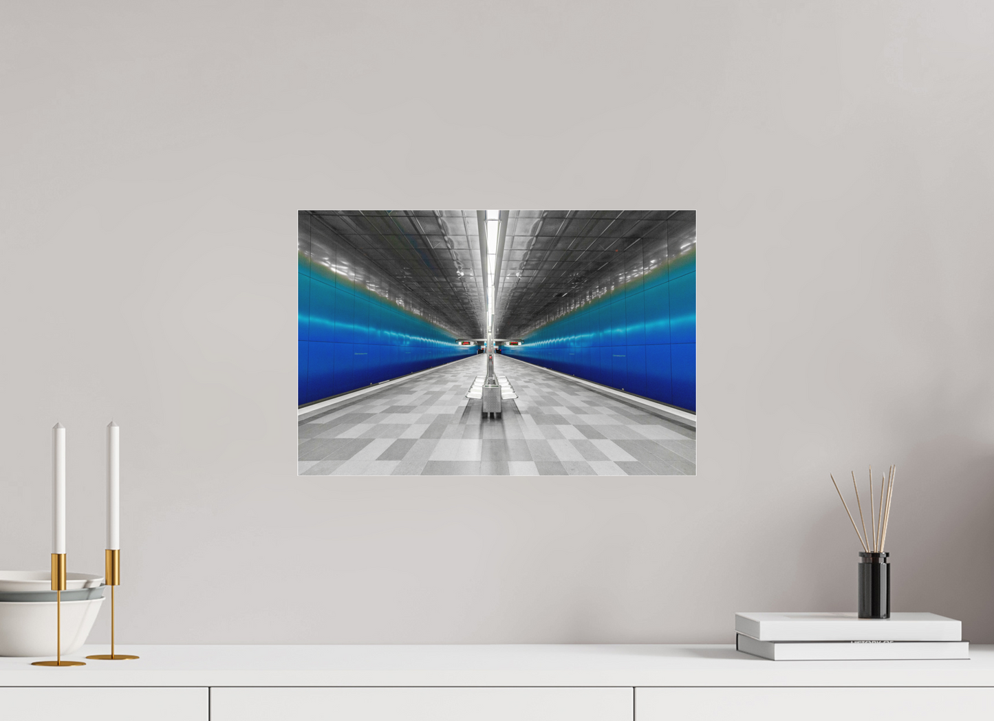 45 x 30 cm, Fine Art Acrylglas Matt Ueberseequaritier #1 Hamburg