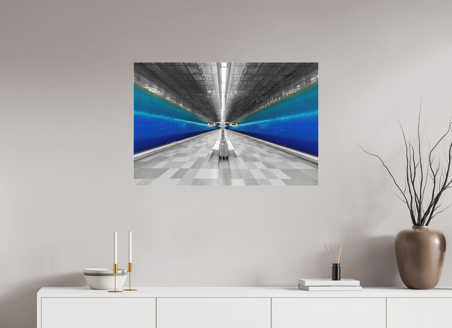 90 x 60 cm, Fine Art Acrylglas Matt Ueberseequaritier #1 Hamburg