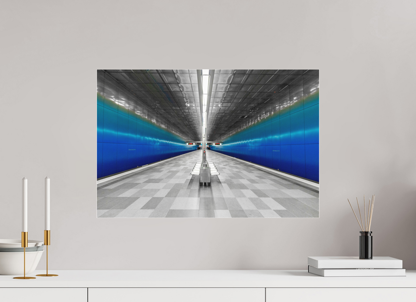 60 x 40 cm, Fine Art Acrylglas Matt Ueberseequaritier #1 Hamburg