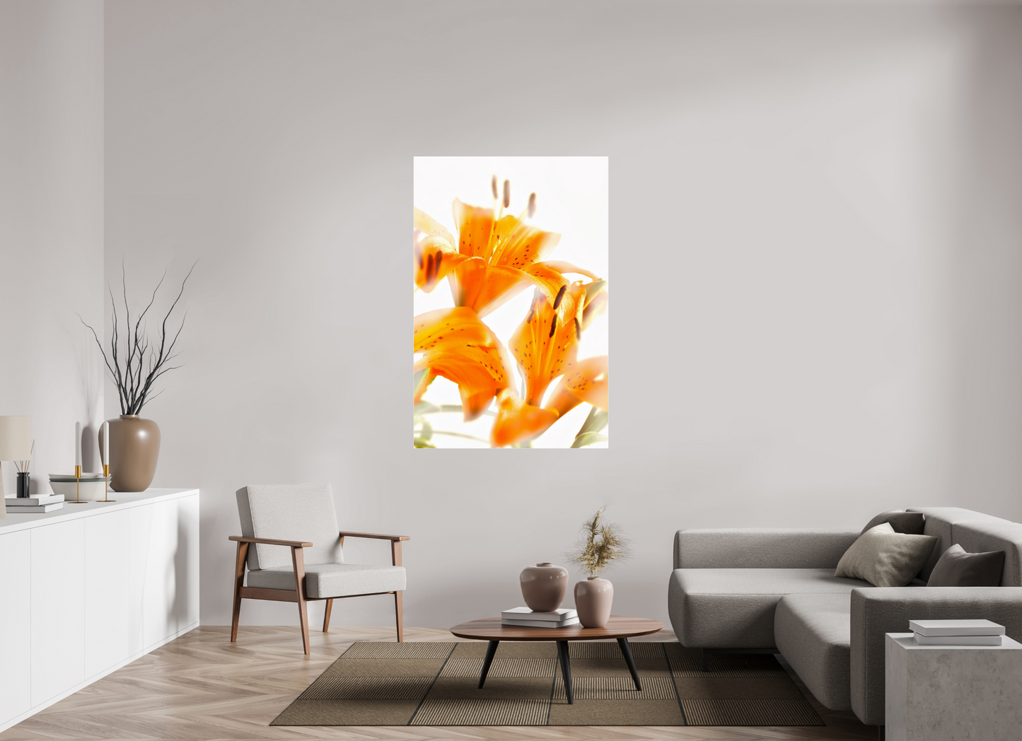 100 x 150 cm, Glänzender Foto-Abzug Acrylglas Lilie_07