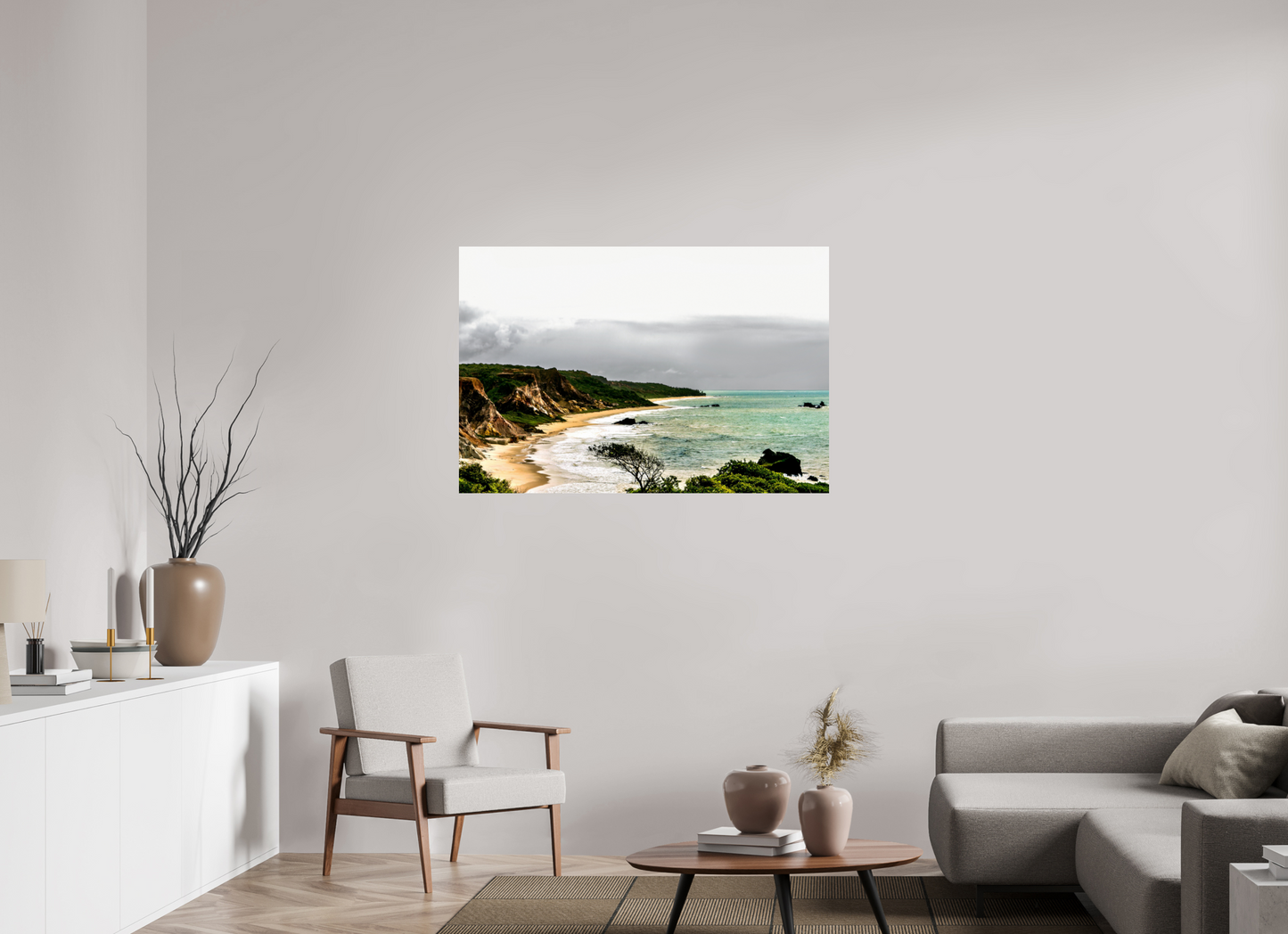 120 x 80 cm, Fine Art Print auf Alu-Dibond ohne Aufhang Praia Da Arapuca - Conde - PB