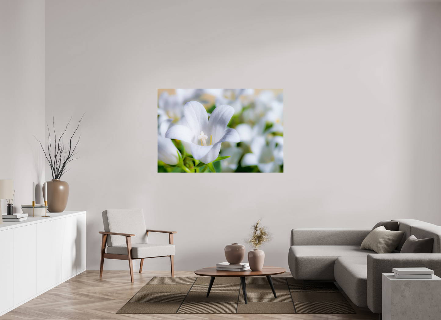 150 x 100 cm, ChromaLuxe HD Metal Print Glockenblume_02