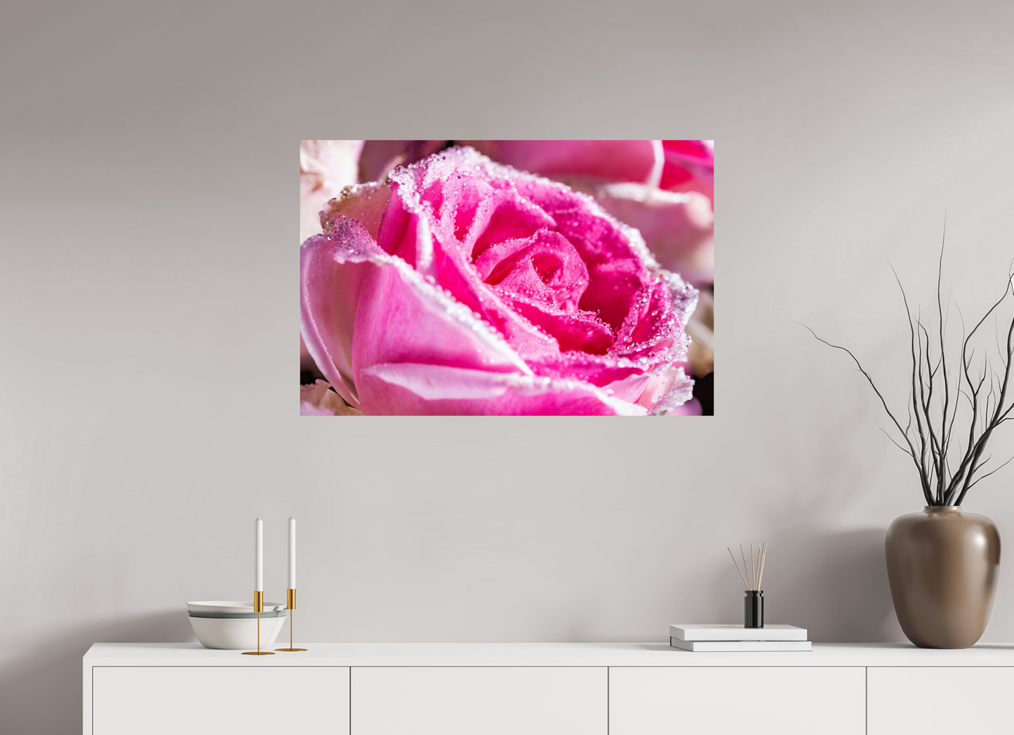 90 x 60 cm, ChromaLuxe HD Metal Print Rose_09