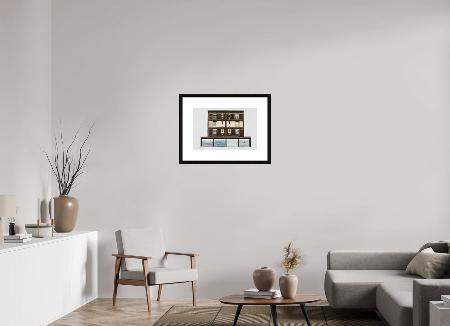 60 x 40 cm, Le Havre _ Framed _Passepartout_Photo Silk Baryta Hahnemuehle Garage