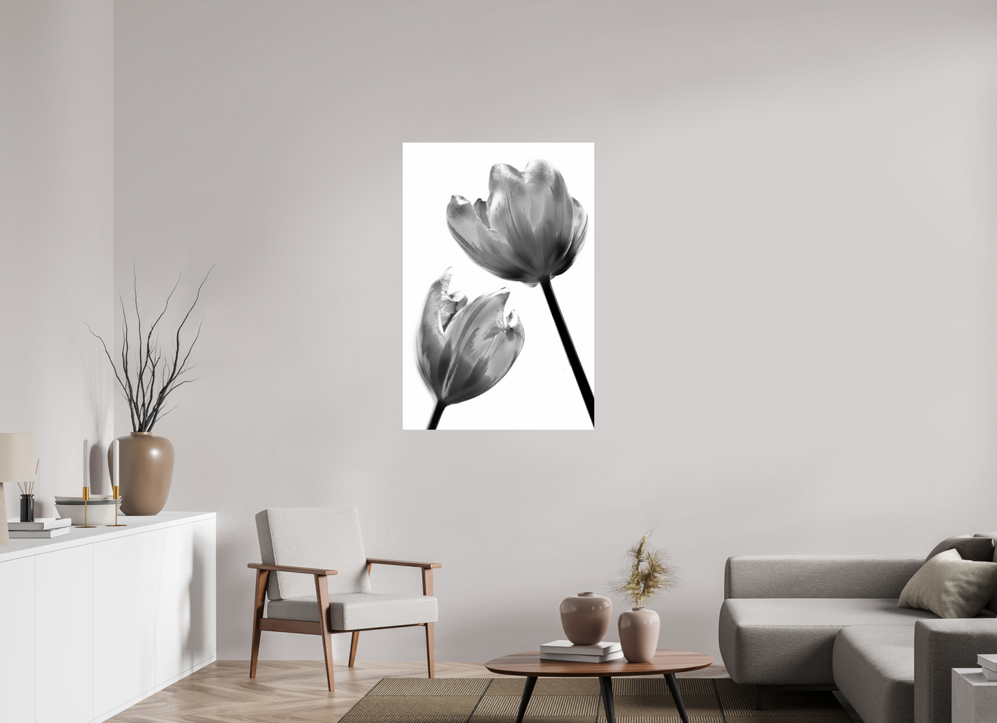 80 x 120 cm, ChromaLuxe HD Metal Print Tulpe-09