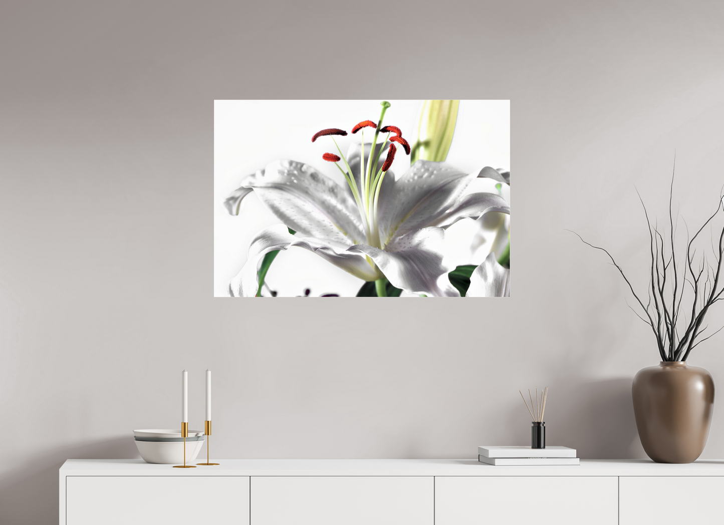 90 x 60 cm, Glänzender Foto-Abzug Acrylglas Lilie_06