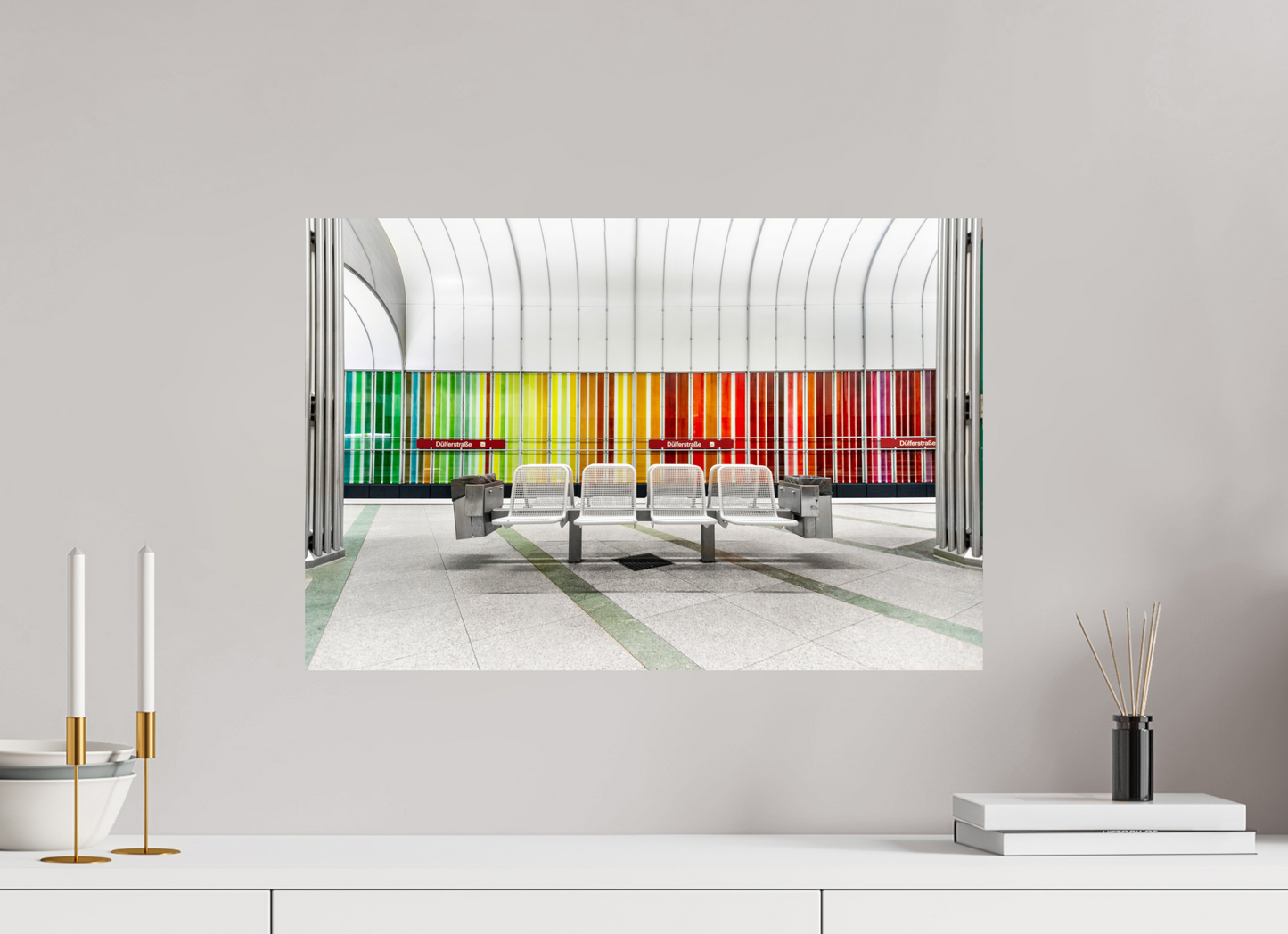 60 x 40 cm, Fine Art Print Metallic Edition Düfelrlstrasse #1 München