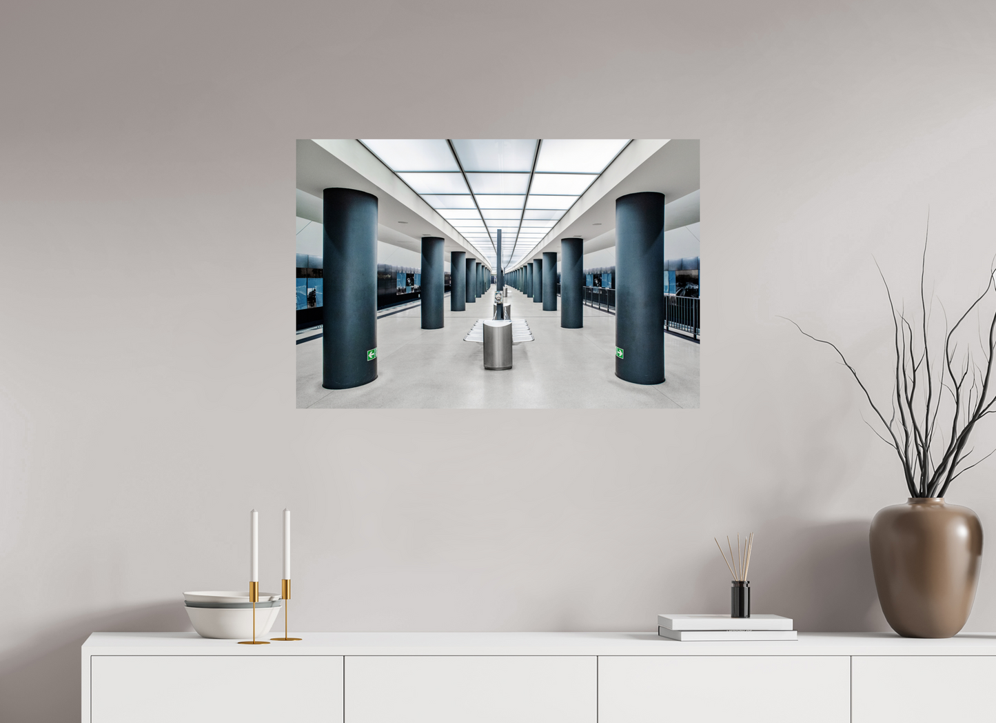 90 x 60 cm, Fine Art Print Metallic Edition Brandenburger-Tor #2 Berlin