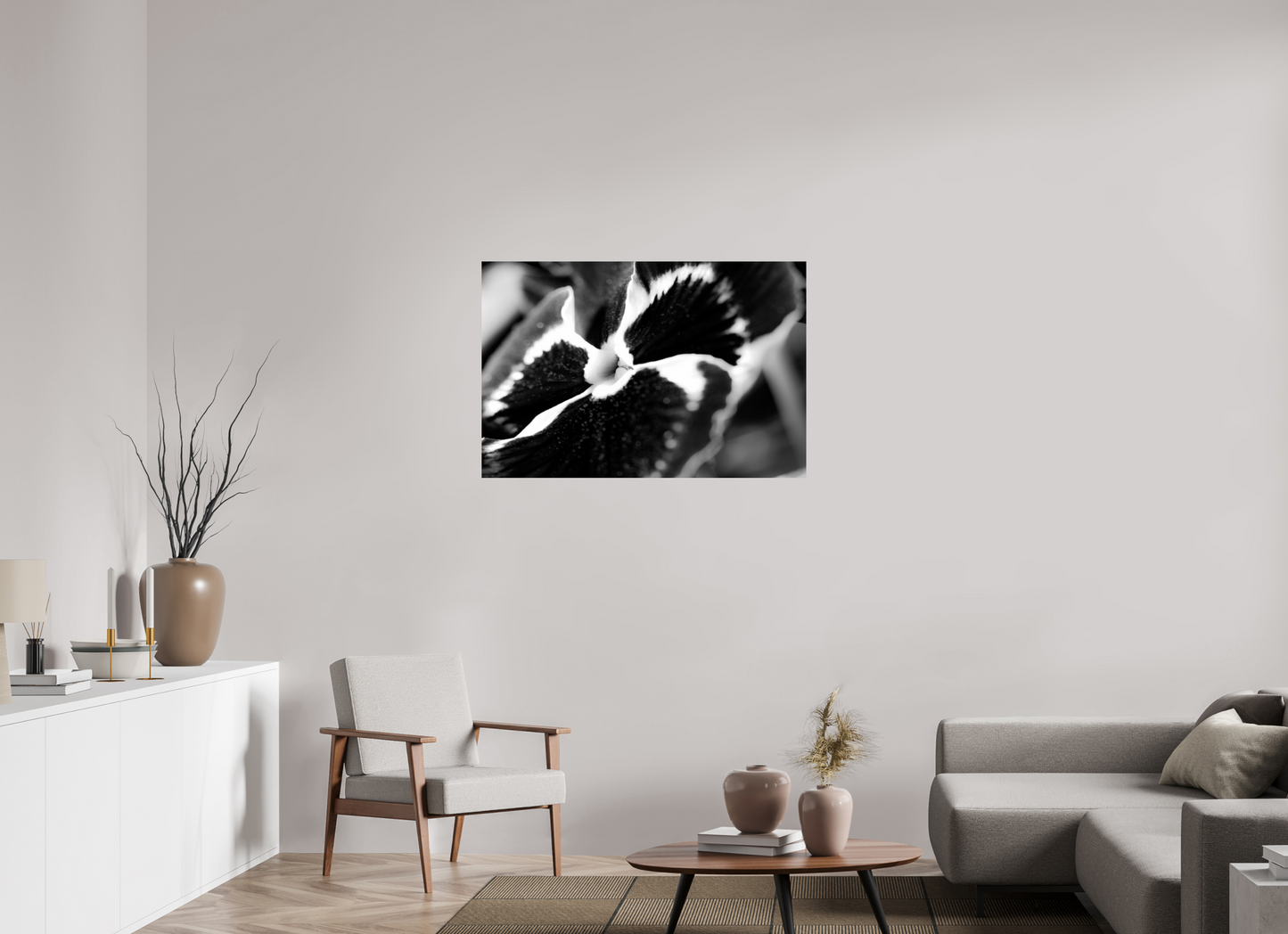 105 x 70 cm, ChromaLuxe HD Metal Print Stiefmuetterchen-01