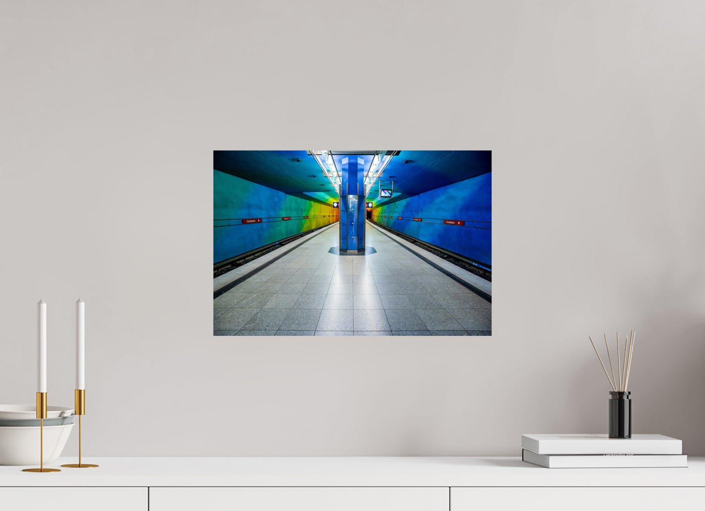 45 x 30 cm, Fine Art Print Metallic Edition Candidplatz #4 München