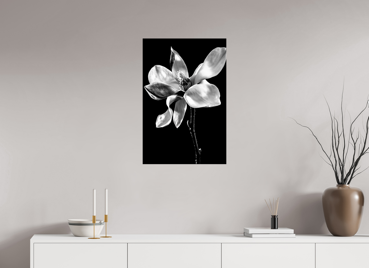 50 x 75 cm, Glänzender Foto-Abzug Acrylglas Magnolie_01
