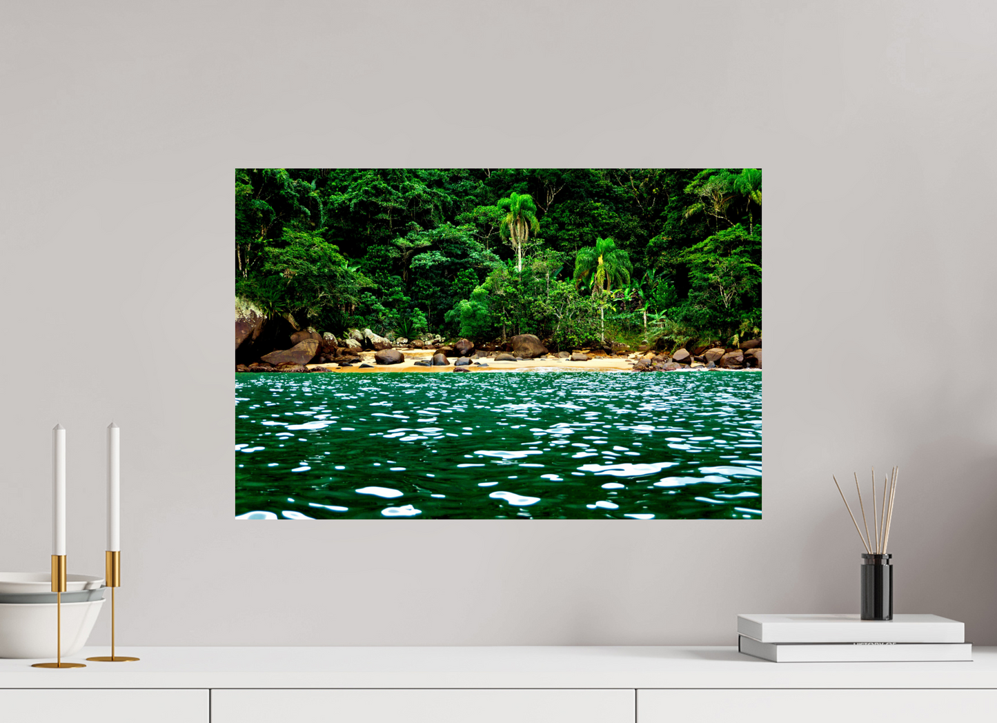 60 x 40 cm, Fine Art Print auf Alu-Dibond ohne Aufhang Costa de Ubatuba - Ubatuba - SP