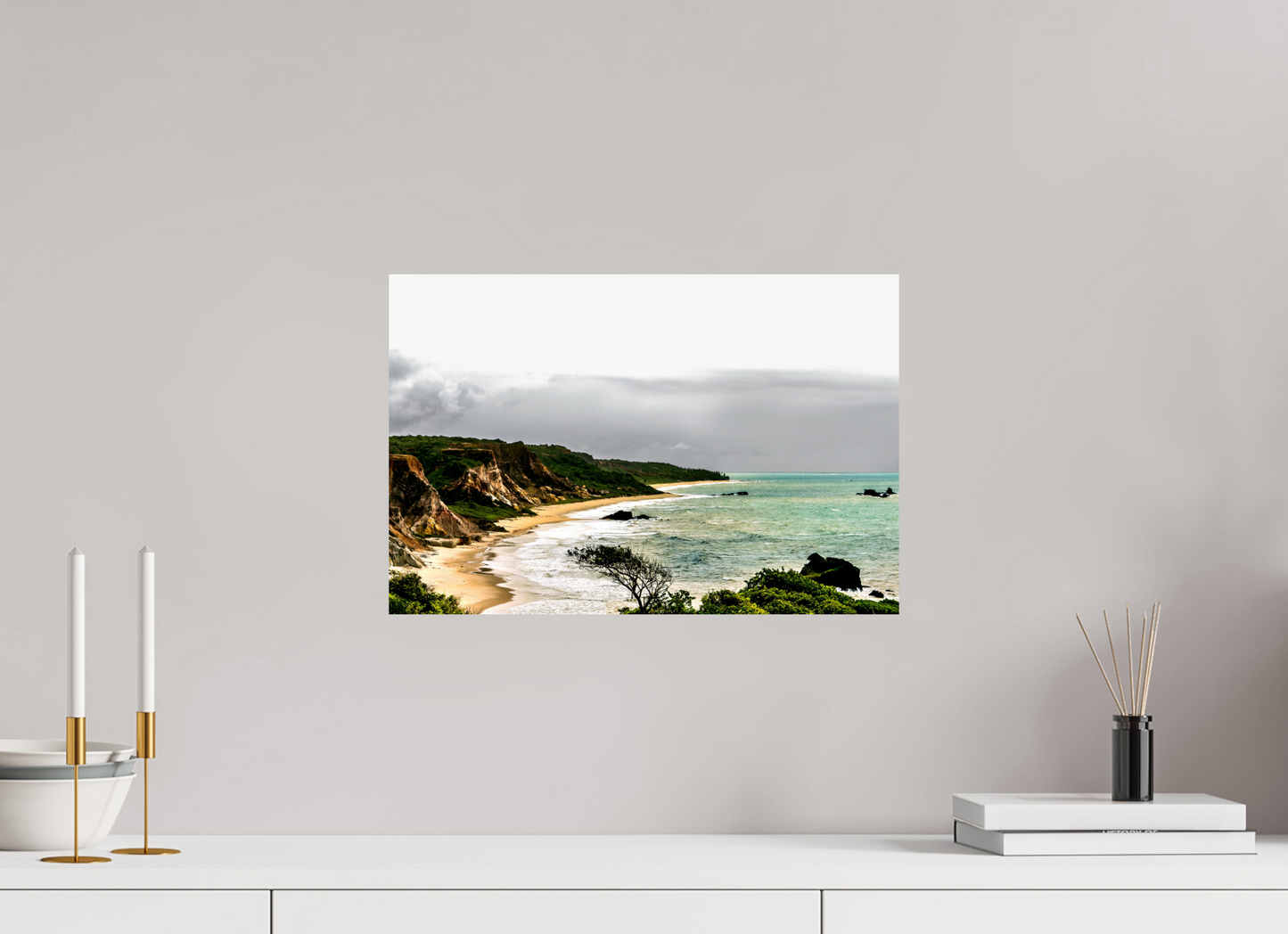 45 x 30 cm, Fine Art Print auf Alu-Dibond ohne Aufhang Praia Da Arapuca - Conde - PB