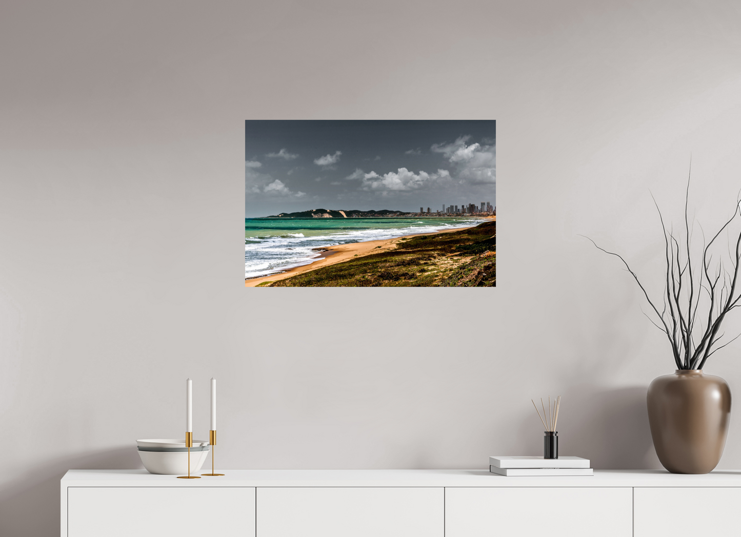 75 x 50 cm, Fine Art Print auf Alu-Dibond ohne Aufhang Ponta Negra - Natal - RN