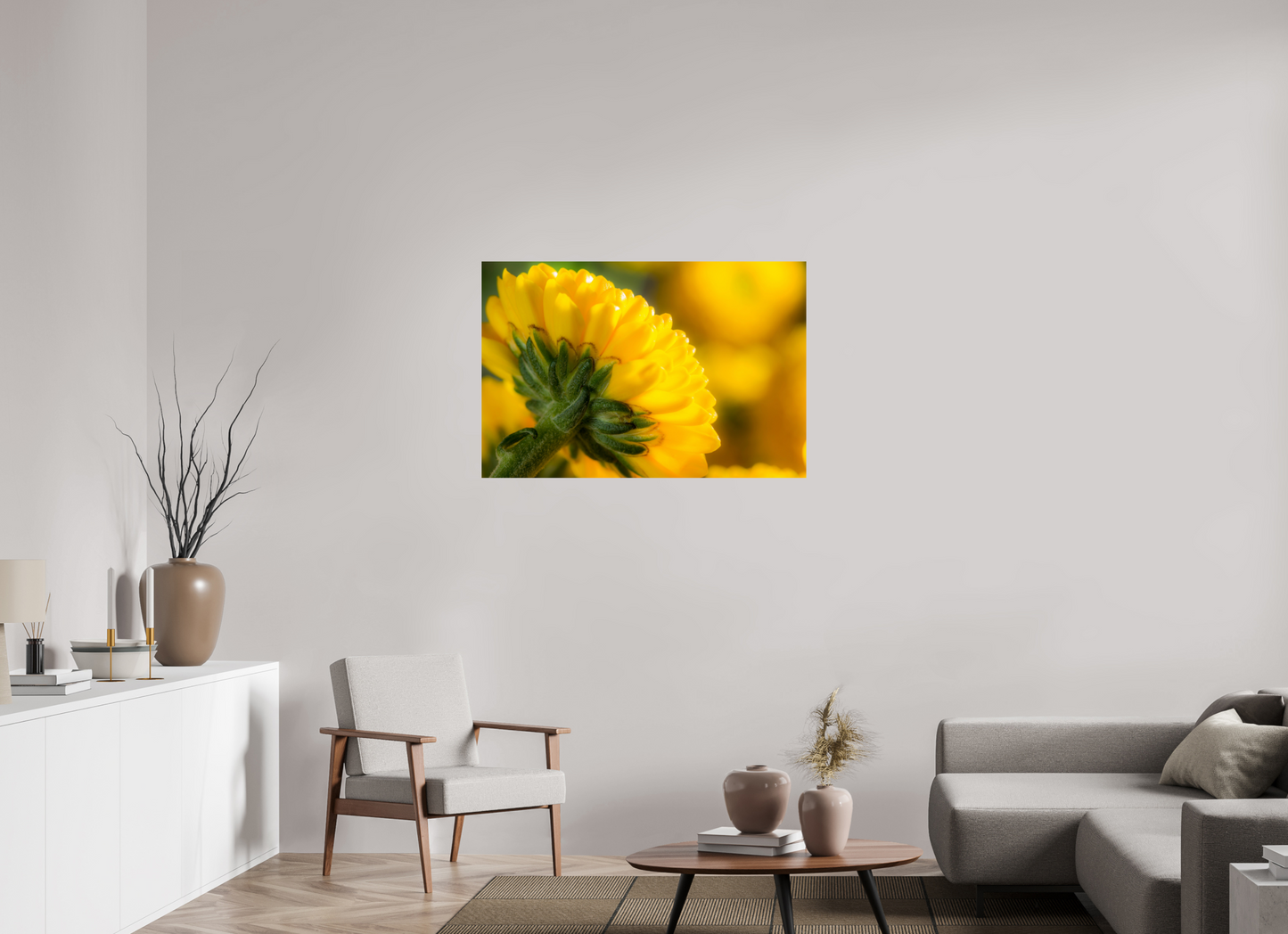105 x 70 cm, ChromaLuxe HD Metal Print Chrysanthemen-05