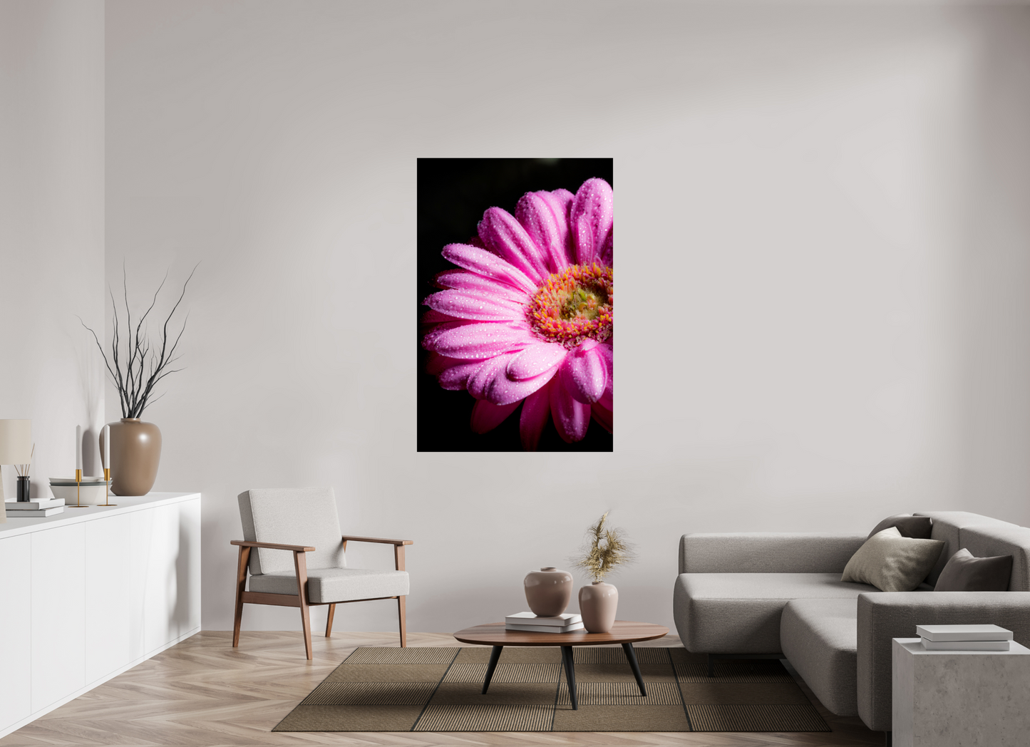 100 x 150 cm, ChromaLuxe HD Metal Print Gerbera_05