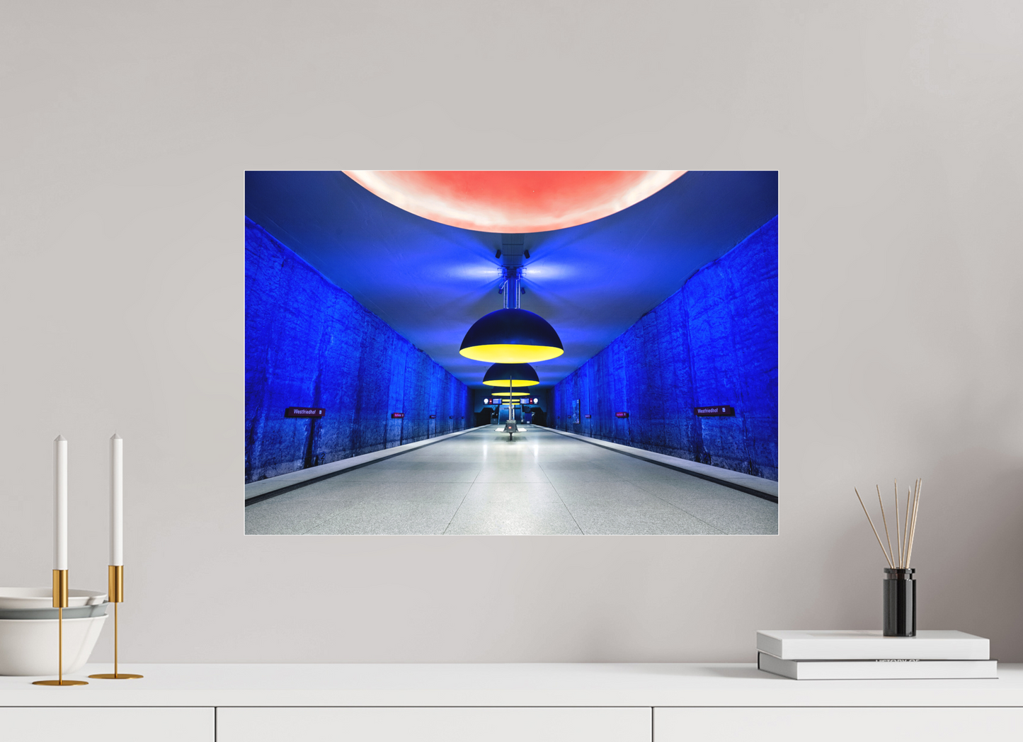 58,6 x 40 cm, Fine Art Acrylglas Matt Westfriedhof #5 - München