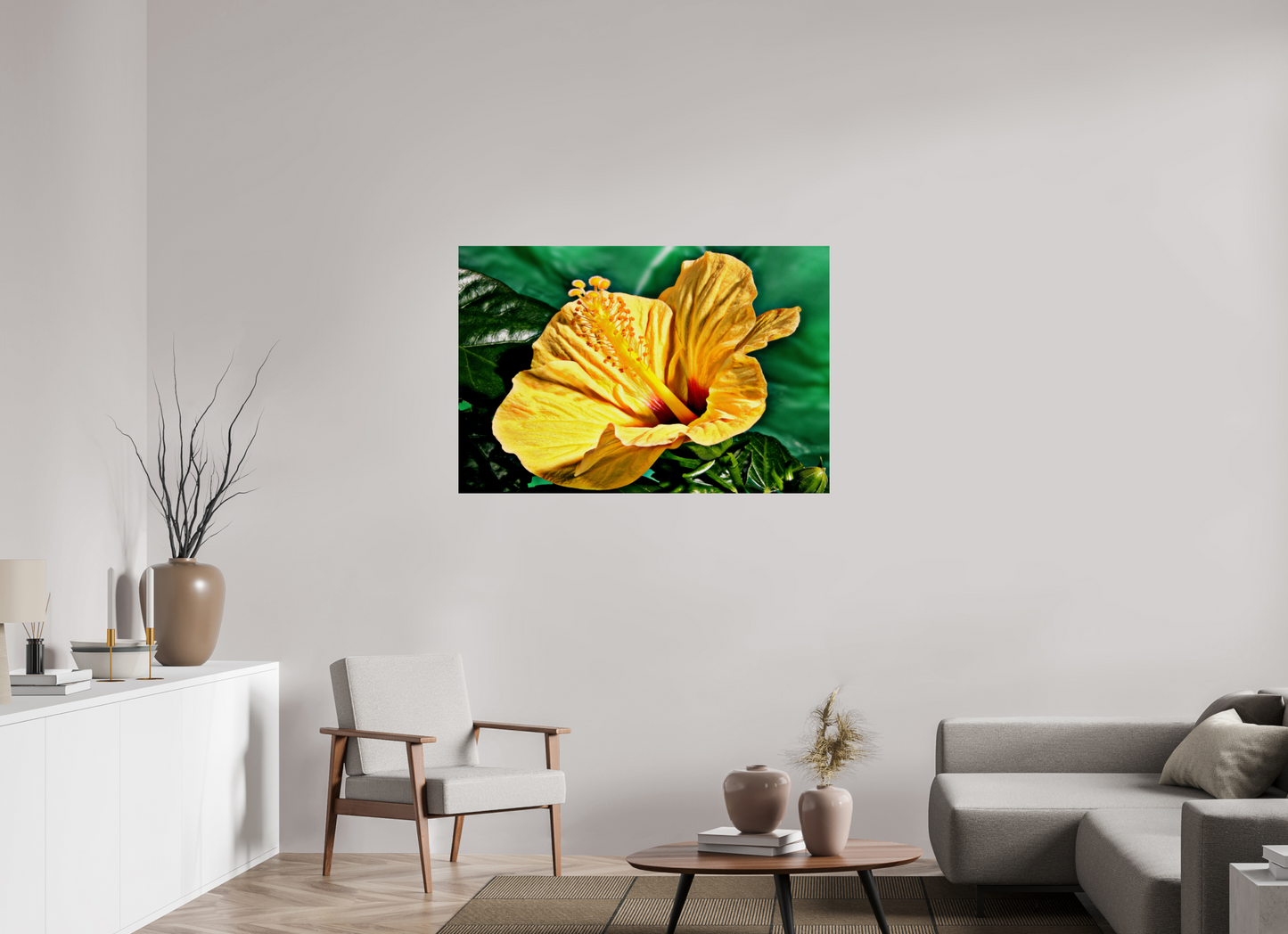 120 x 80 cm, ChromaLuxe HD Metal Print Hibiscus-02